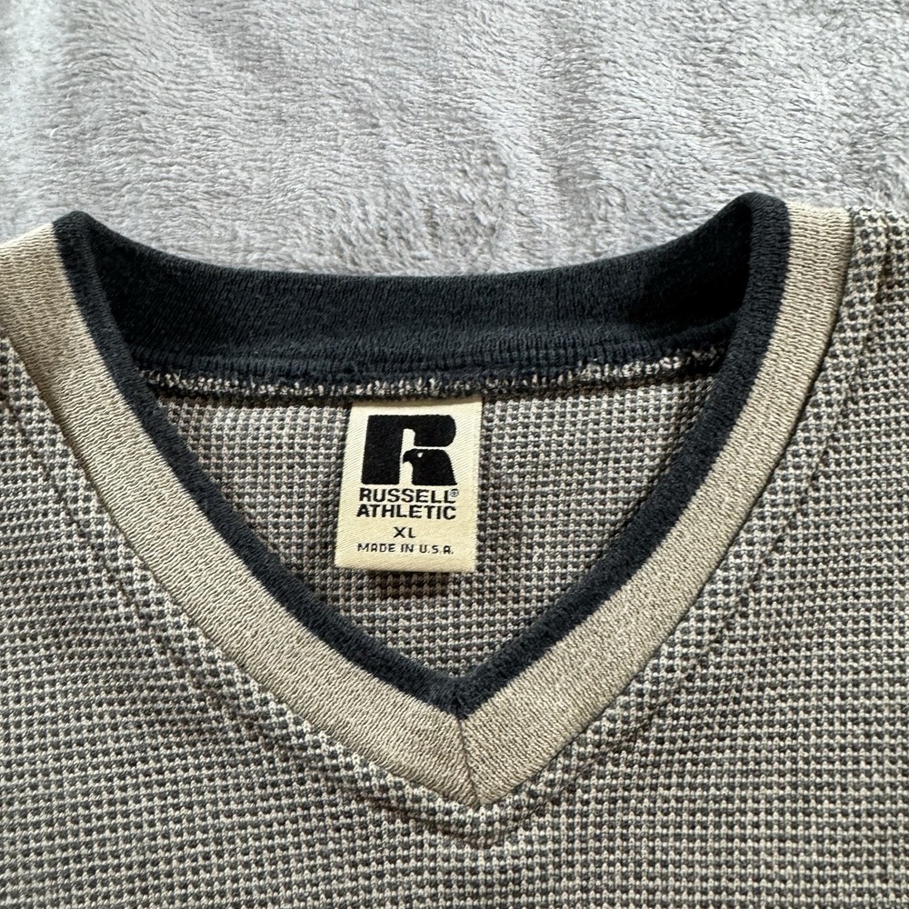 Vintage Russell Athletic Sweatshirt Mens Xl Black Gold Knit Pullover Made In USA - Picture 6 of 12